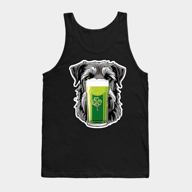 Irish Wolfhound and Green Beer. Tank Top by Gone Retrograde